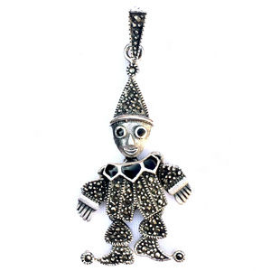 Sterling Silver Clown Pendant